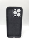 Husa Iphone 12 Pro Max silicon moale , protectie camere ,interior material textil Negru