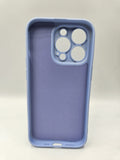 Husa Iphone 14 Pro silicon moale , protectie camere ,interior material textil Lilla