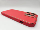 Husa Iphone 14 Pro Luxury piele ecologica, antisoc , Protectie camera Rosu