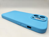 Husa Iphone 14 Pro silicon , protectie butoane ,interior material textil Albastru