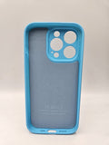 Husa Iphone 14 Pro silicon , protectie butoane ,interior material textil Albastru