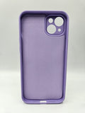 Husa Iphone 14 Plus silicon , protectie camere ,interior material textil Mov