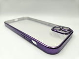 Husa Iphone 14 Plus silicon , spate transparent , Protectie Camere Mov