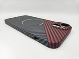 Husa Iphone 14 Plus Kevlar MagSafe, protectie camere si acoperire butoane Visiniu