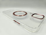 Husa Iphone 14 Plus , silicon , margini solide , Protectie camera, MagSafe Roz