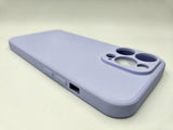 Husa Iphone 13 Pro silicon moale , protectie camere ,interior material textil Lilla