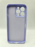 Husa Iphone 13 Pro silicon moale , protectie camere ,interior material textil Lilla