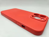 Husa Iphone 13 Pro silicon , protectie butoane ,interior material textil Rosu
