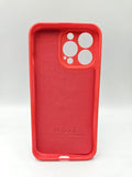 Husa Iphone 13 Pro silicon , protectie butoane ,interior material textil Rosu