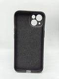 Husa Iphone 13 silicon moale , protectie camere ,interior material textil Negru