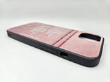 Husa Iphone 13 silicon, design 3D Hello Hello , protectie butoane Roz