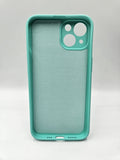Husa Iphone 13 silicon , protectie butoane ,interior material textil Turcoaz