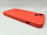 Husa Iphone 13 silicon , protectie butoane ,interior material textil Rosu