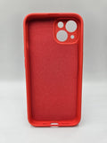 Husa Iphone 13 silicon , protectie butoane ,interior material textil Rosu