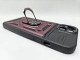 Husa Iphone 13 antisoc silicon si plastic , suport inel rotativ , protectie camera Visiniu