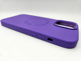 Husa Iphone 13 Pro Max silicon moale, MagSafe, Interior catifelat Mov