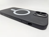 Husa Iphone 13 Pro Max silicon moale, MagSafe , protectie camere si butoane, interior material textil Negru