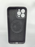 Husa Iphone 12 Pro Max silicon moale, MagSafe , protectie camere si butoane, interior material textil Negru