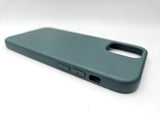 Husa Iphone 12 silicon  , protectie camere ,interior material textil Verde