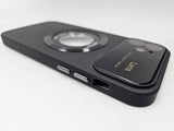 Husa Iphone 12 silicon , MagSafe, decupaj logo , protectie camere Negru