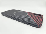 Husa Iphone 12  Kevlar MagSafe, protectie camere si acoperire butoane Visiniu