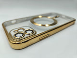 Husa Iphone 11 din silicon moale, MagSafe, Protectie Camere Auriu