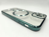 Husa Iphone 11 din silicon moale, MagSafe, Protectie Camere Verde