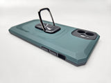 Husa Iphone 11 silicon si plastic , suport inel rotativ , protectie camera Verde
