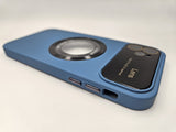 Husa Iphone 11 silicon , MagSafe, decupaj logo , protectie camere Albastru