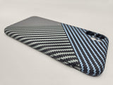 Husa Iphone 11 tip Kevlar , Protectie butoane, aspect carbon Albastru