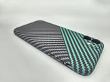 Husa Iphone 11 tip Kevlar , Protectie butoane, aspect carbon Verde