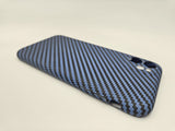 Husa Iphone 11 tip Kevlar , Protectie butoane, aspect carbon Albastru