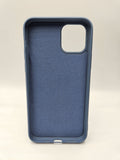 Husa Iphone 11 Pro din silicon moale, protectie butoane, interior material textil Albastru