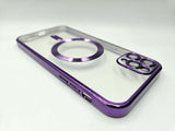 Husa Iphone 11  Pro Max din silicon moale, MagSafe, Protectie Camere Mov