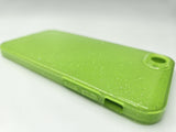 Husa Iphone 8  din silicon moale model cu sclipici , protectie camere Verde