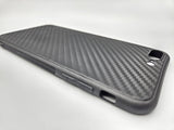 Husa Iphone 8 Plus silicon moale, slim case, textura carbon, margini anti alunecare Negru