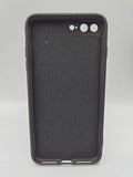 Husa Iphone 7 Plus silicon solid, protectie camere si butoane,interior material textil Negru