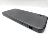 Husa Iphone XS silicon, protectie camere si butoane, interior material textil Negru