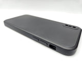 Husa Iphone X silicon, protectie camere si butoane, interior material textil Negru