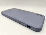 Husa Iphone X silicon, protectie camere si butoane, interior material textil Gri