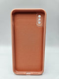 Husa Iphone X silicon, protectie camere si butoane, interior material textil Roz