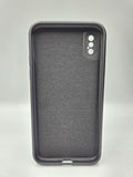 Husa Iphone X silicon, protectie camere si butoane, interior material textil Negru
