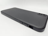 Husa Iphone Xs Max silicon, protectie camere si butoane, interior material textil Negru