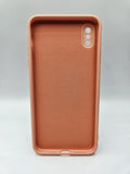 Husa Iphone Xs Max silicon, protectie camere si butoane, interior material textil Roz