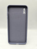 Husa Iphone Xs Max silicon, protectie camere si butoane, interior material textil Gri