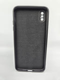 Husa Iphone Xs Max silicon, protectie camere si butoane, interior material textil Negru