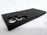 Husa Samsung S23 Ultra silicon, protectie camere, margini anti alunecare, textura carbon Negru