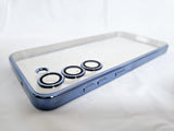 Husa Samsung S23 Plus silicon moale, spate transparent, protectie camere Albastru