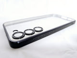 Husa Samsung S23 Plus silicon moale, spate transparent, protectie camere Negru