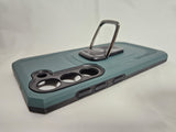 Husa Samsung S23 silicon si plastic , suport inel rotativ , protectie camera Verde
